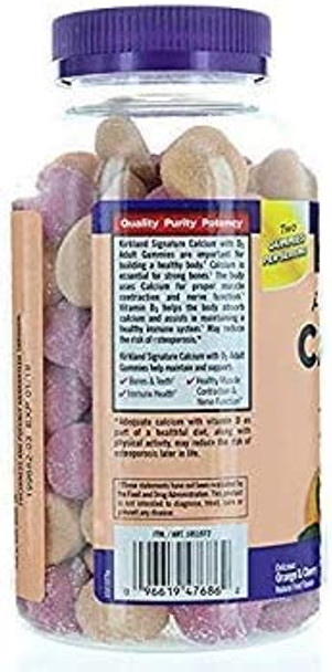 Kirkland Signature Chewable Calcium with Vitamin D3 Adult Gummies 120 ct x 1 Bottle