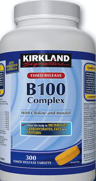 Kirkland signature Vitamin B 100 Complex Tablets 300 Count