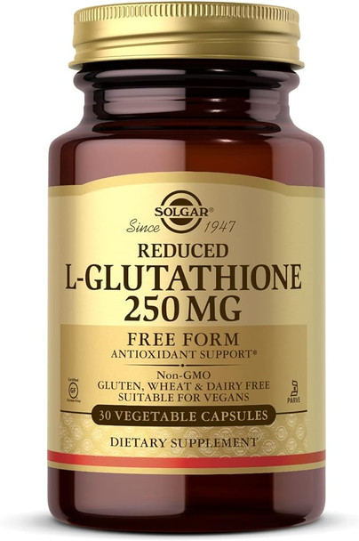 Solgar L Glutathione 250 mg Vegetable Capsules 30's