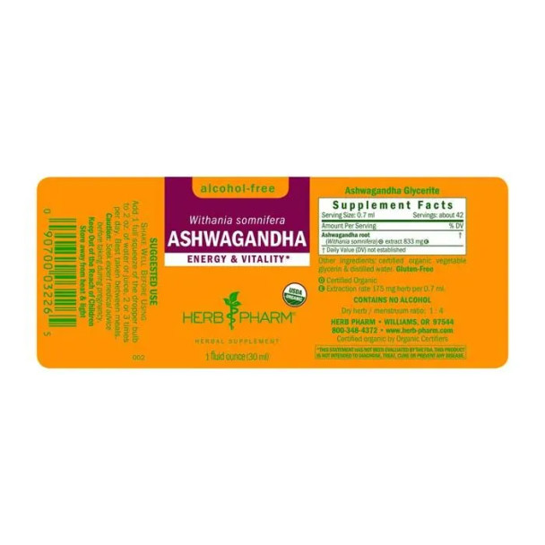 Herb Pharm Ashwagandha Energy & Vitality 1 Oz