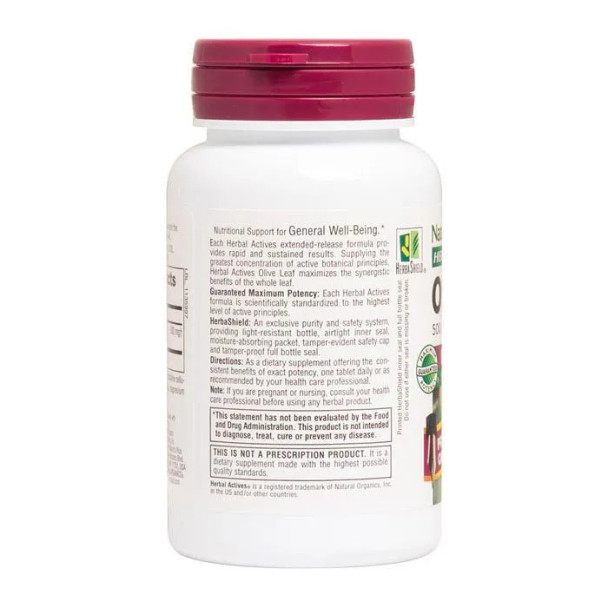 Natures Plus Herbal Actives Olive Leaf Oleuropein 30's