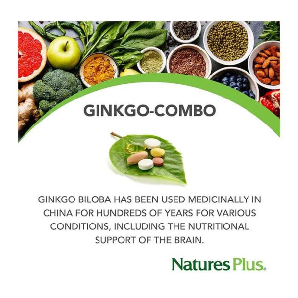 Natures Plus Ginkgo Combo Vegetarian Capsules 90's