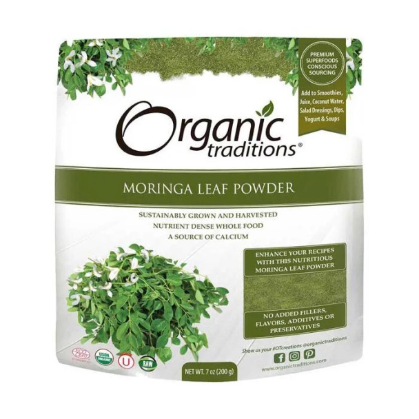 Organic Traditions Moringa Leaf Powder 200 g