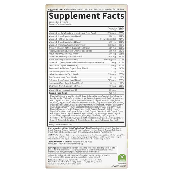 Garden Of Life Mykind Organics Women's Multi 60 Tablets