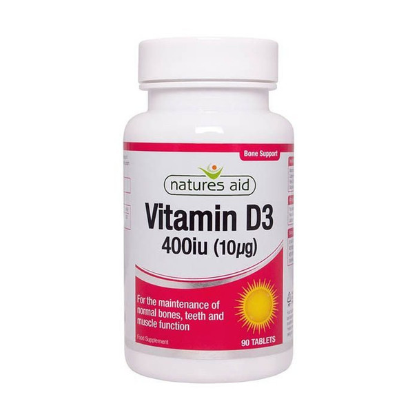 Natures Aid Vitamin D3 400 IU Tablets 90's