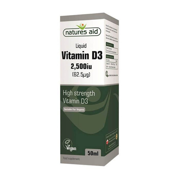 Natures Aid Vitamin D3 2500 IU Liquid 50 ml