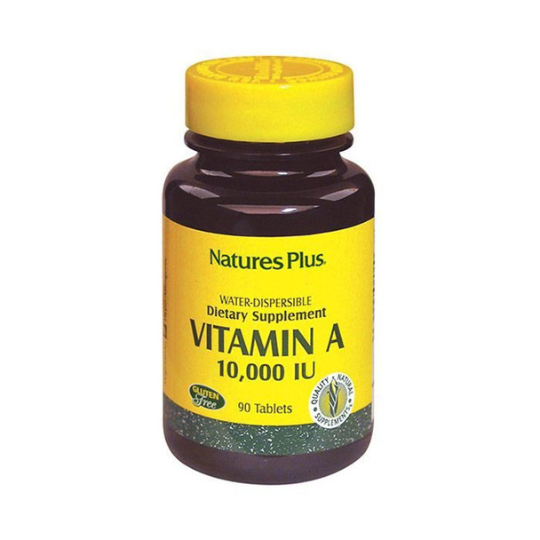 Natures Plus Vitamin A 10,000 IU Water Dispersible 90's Tablets