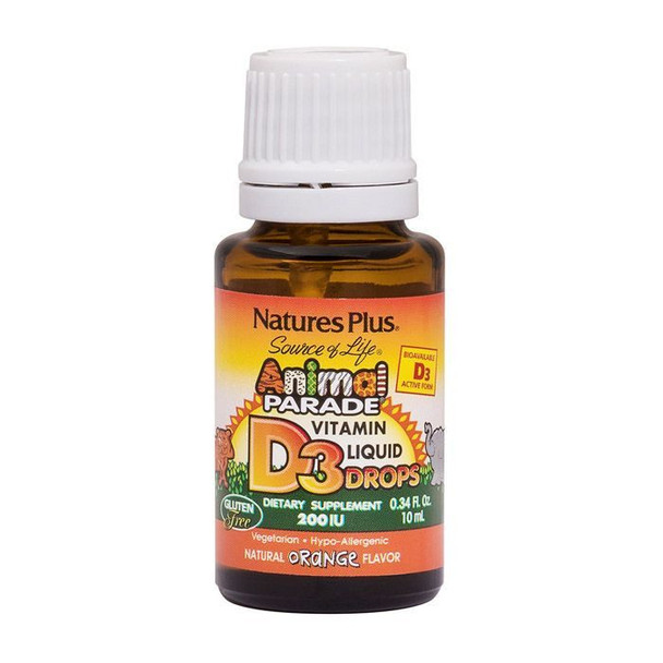 Natures Plus Animal Parade Vitamin D3 Drops Children 10 Ml