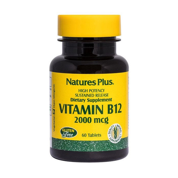 Natures Plus Vitamin B12 2000 Mcg Sustained Release 60 Tablets