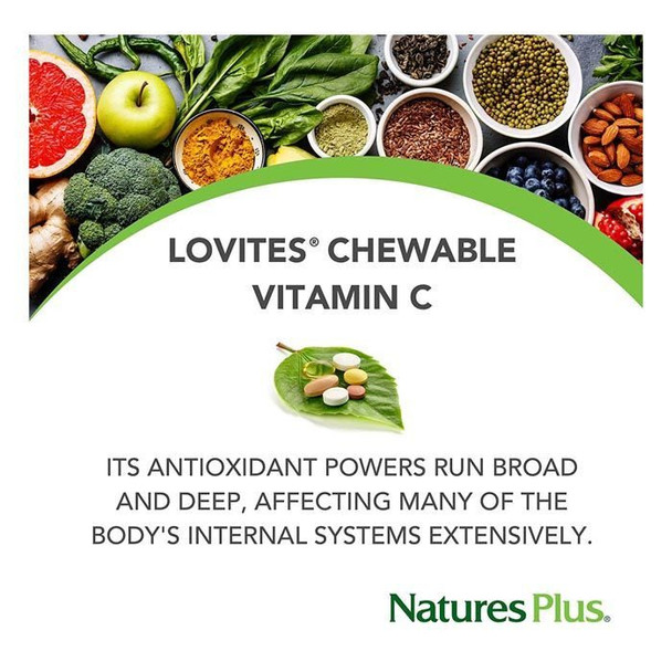 Natures Plus Lovites Chewable Vitamin C 500 mg 90 Tablets