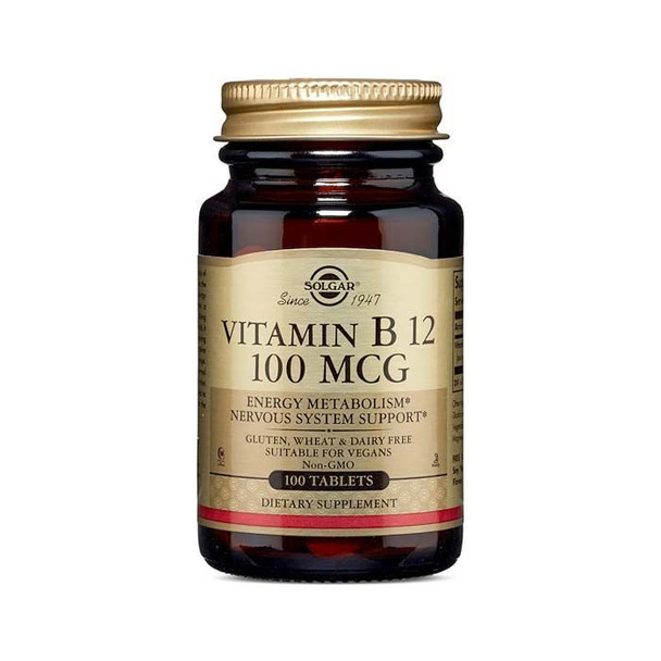 Solgar Vitamin B12 100 Mcg Tablet 100'S