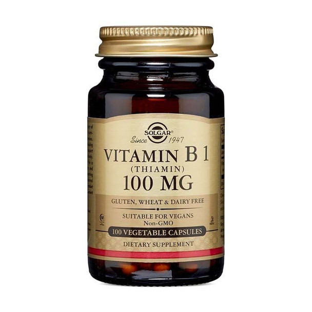 Solgar Vitamin B1 100 Mg Vegetable Capsules 100's