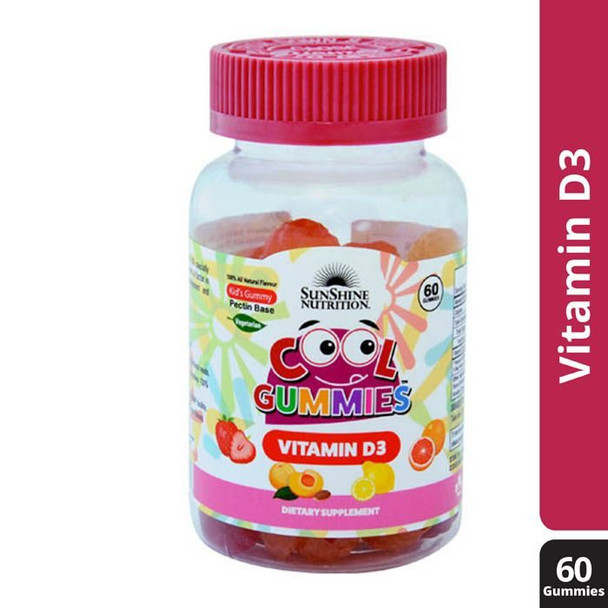 Sunshine Nutrition Cool Gummies Vitamin D3 60's Gummies