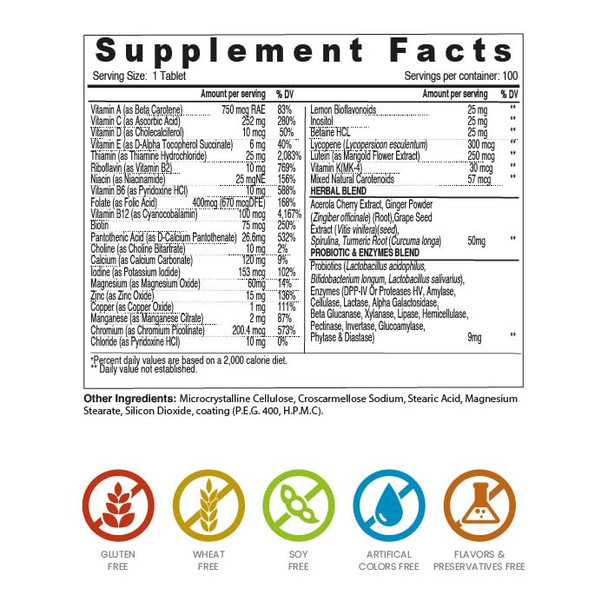 Sunshine Nutrition Once Daily Multivitamin Men & Women 100tabs