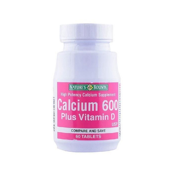 Natures Bounty Calcium 600 Vitamin D 400 IU 60's Tablets