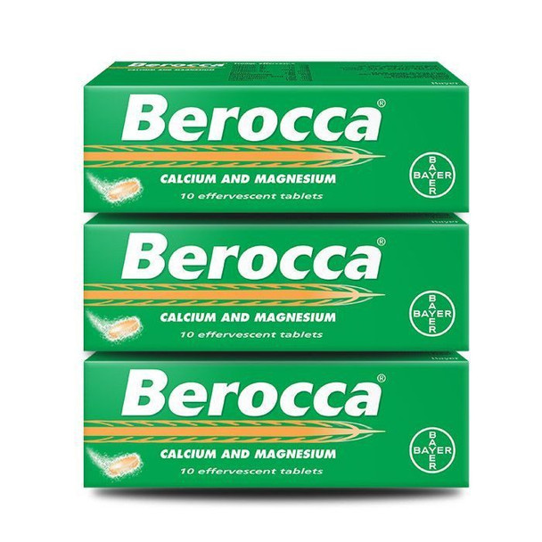 Berocca With Calcium & Magnesium Effervescent Tablet 10'S 2+1 Promo Pack