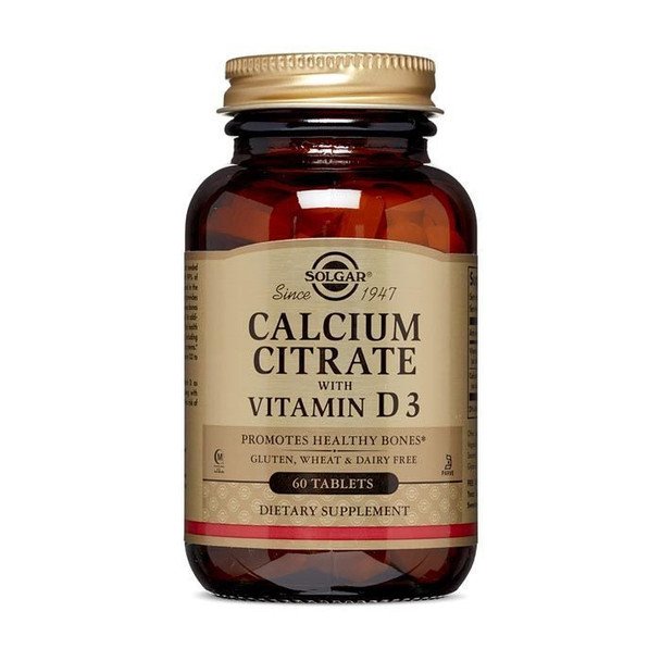 Solgar Calcium Citrate Vitamin D3 Tablets 60's
