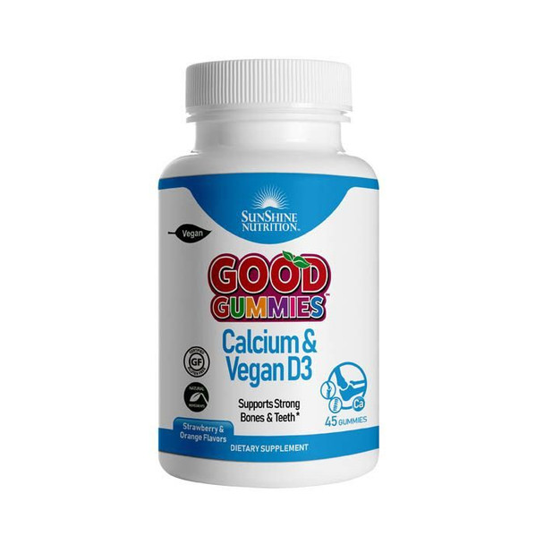 Sunshine Nutrition Good Gummies Calcium & Vegan D3 Gummies 45's