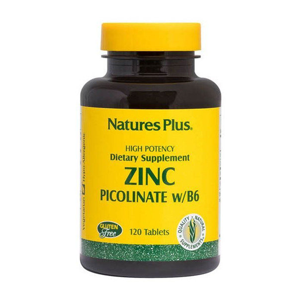 Natures Plus High Potency Zinc Picolinate With B6 120 Tablets
