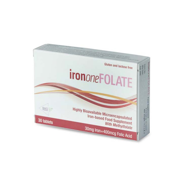 Ironone Folate 30mg Capsules 30s (15s Blister X 2)