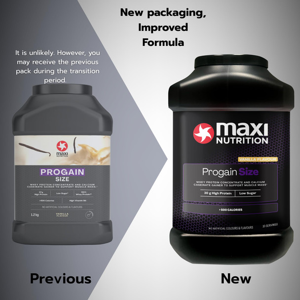 MaxiNutrition Progain - Vanilla Whey Protein Shake for Size & Mass - 1.2kg  Vanilla