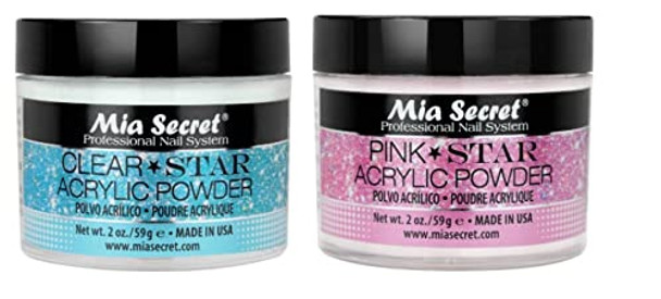 Mia Secret Acrylic STAR POWDER Clear/Pink 2 oz