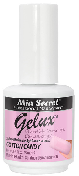 Mia Secret Gelux Soakoff gel nail polish color Cotton Candy  Gel polish cured with nail lamp  Esmaltes para uñas en gel de larga duración para lampara uv  Esmalte en gel Mia Secret color Cotton Candy