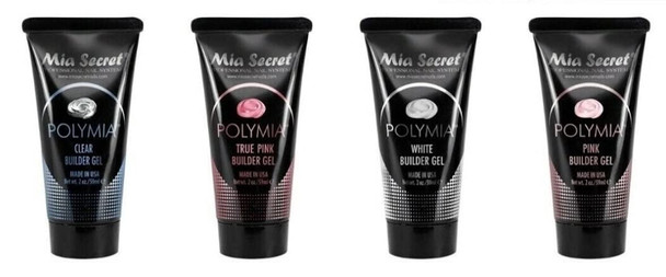Mia Secret POLYMIA BUILDER GEL  CLEAR+WHITE+PINK+TRUE PINK
