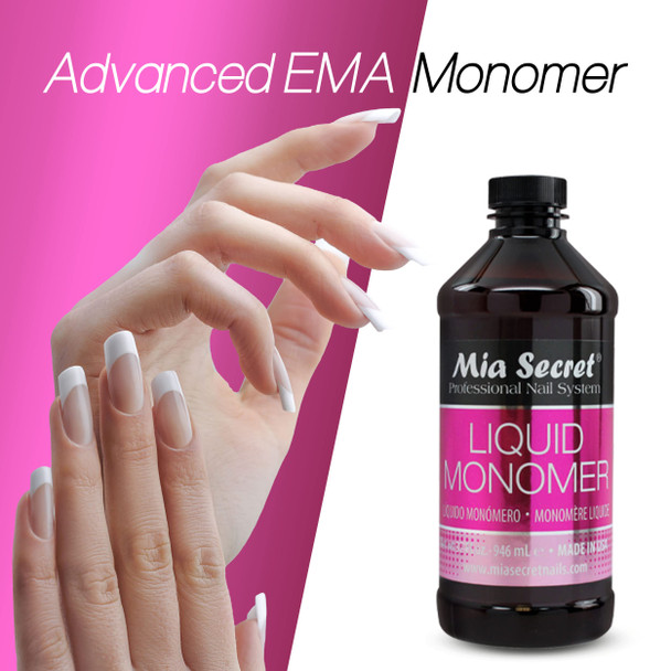 32 oz Mia Secret Liquid Monomer  Professional Acrylic Nail Liquid for Acrylic Powder  EMA monomer  Nail Monomer liquid  ema monomer acrylic nail liquid