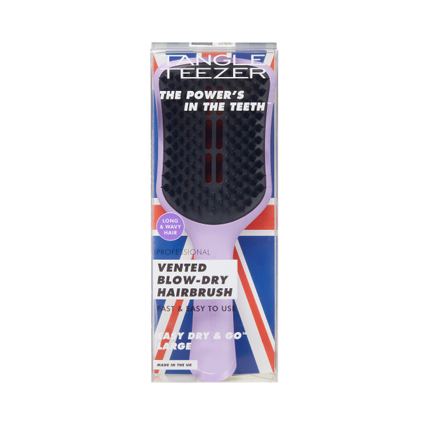 Tangle Teezer Easy Dry  Go Vented Hairbrush for Wet Hair Long  Wavy Hair Adds Volume Smoothness and Shine Vented Brush Reduces Blow Dry Time Lilac Cloud