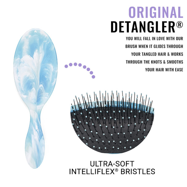 WetBrush Gemstone Original Detangler UnisexUltraSoft Bristles Ergonomic Handle Suitable for all Hair Types Turquoise