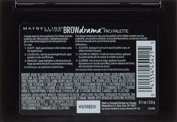 Maybelline Brow Drama Pro Eyebrow Palette Blonde 0.1 oz.