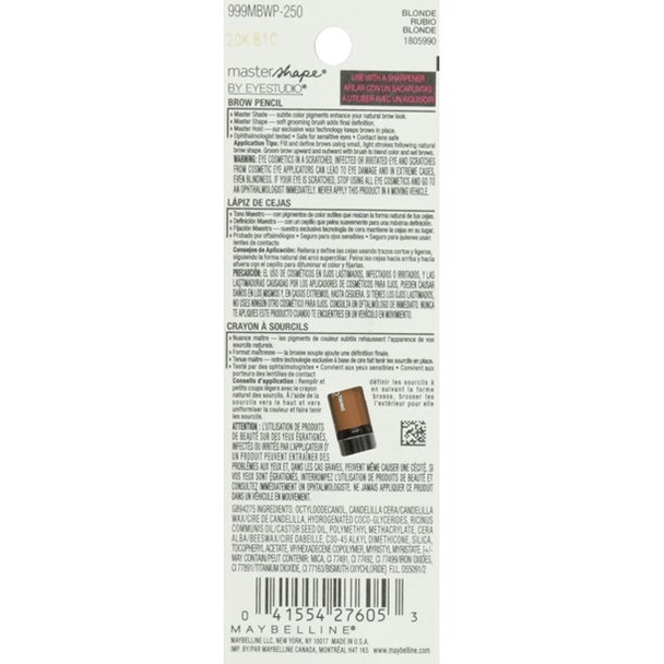 Maybelline New York Eye Studio Master Shape Brow Pencil Auburn 0.02 Fluid Ounce
