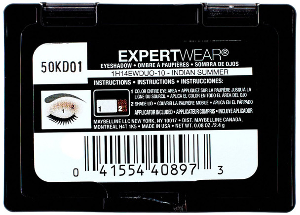 Maybelline New York Expert Wear Eyeshadow Indian Summer Duos 0.08 Ounce