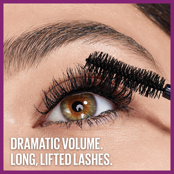 Maybelline the Falsies Lash Lift Washable Mascara Volumizing Lengthening Lifting Curling Multiplying Eye Makeup Blackest Black 0.32 Fl; Oz