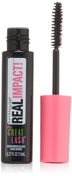 Maybelline New York Great Lash Real Impact Washable Mascara Brownish Black 0.37 Fluid Ounce