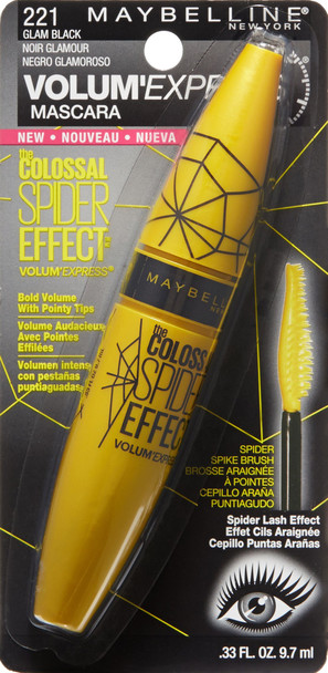 Maybelline New York Volum Express The Colossal Spider Effect Washable Mascara Glam Black 0.33 fl. oz.