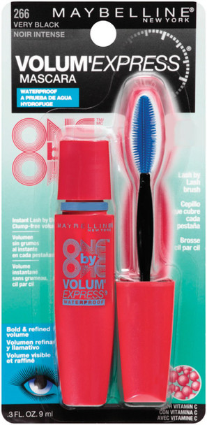 Maybelline New York Volum Express One By One Waterproof Mascara Very Black 266 0.3 Fluid Ounce