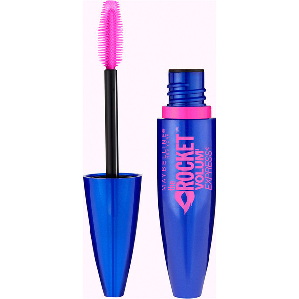 Maybelline Volume Express The Rocket Washable Mascara Blackest Black 400 0.3 oz Pack of 6