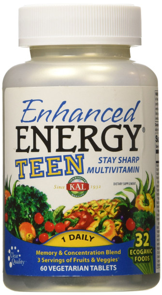 Enhanced Energy Teen Multivitamin (60 Vegetarian Tablets)