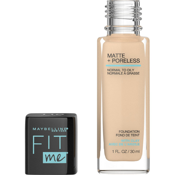 Maybelline New York Fit Me Matte Plus Poreless Foundation Light Beige 1 Fluid Ounce