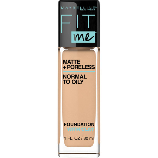 Maybelline Fit Me Matte  Poreless Liquid Foundation Makeup Warm Nude 1 fl; oz; OilFree Foundation