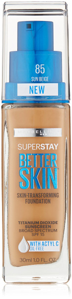 Maybelline New York Superstay Better Skin Foundation Sun Beige 1 Fluid Ounce