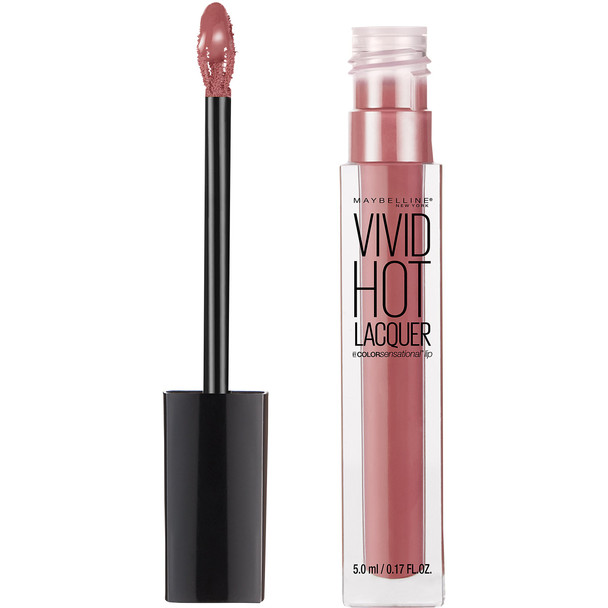 Maybelline New York Color Sensational Vivid Hot Lacquer Lip Gloss Too Cute 0.17 Fluid Ounce