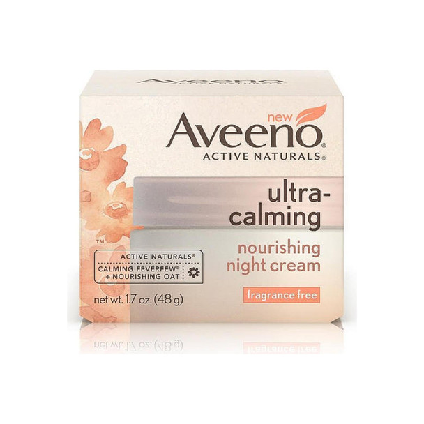 Aveeno Active Naturals Ultra-Calming Nourishing Night Cream, Fragrance Free 1.70 oz