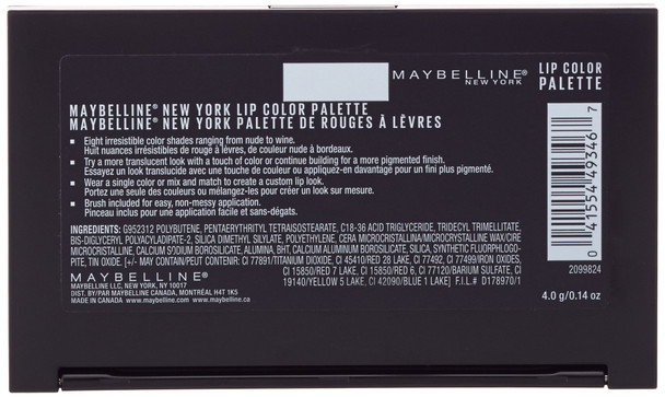 Maybelline Lip Studio Lip Color Palette 0.14 oz.