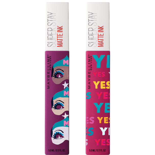 Maybelline New York Superstay Matte Ink Liquid lipstick x Ashley longshore kit Artist  Believer 2 Count