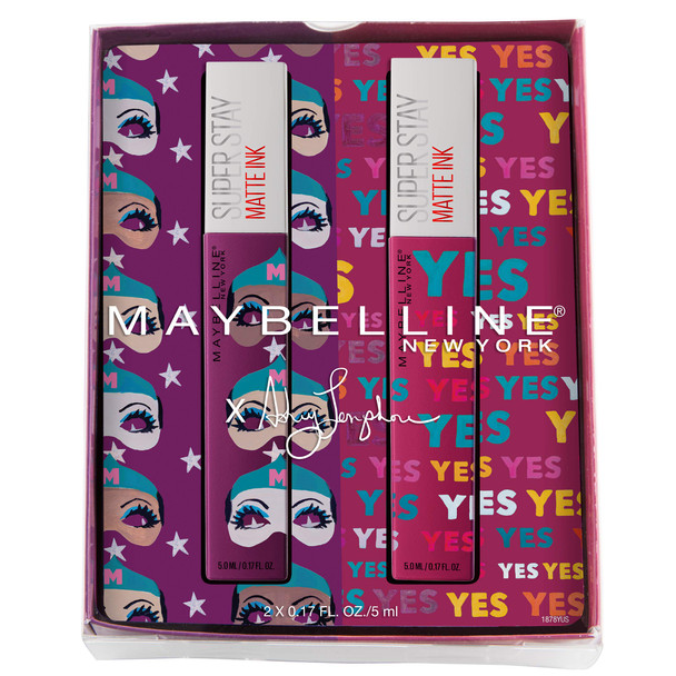 Maybelline New York Superstay Matte Ink Liquid lipstick x Ashley longshore kit Artist  Believer 2 Count