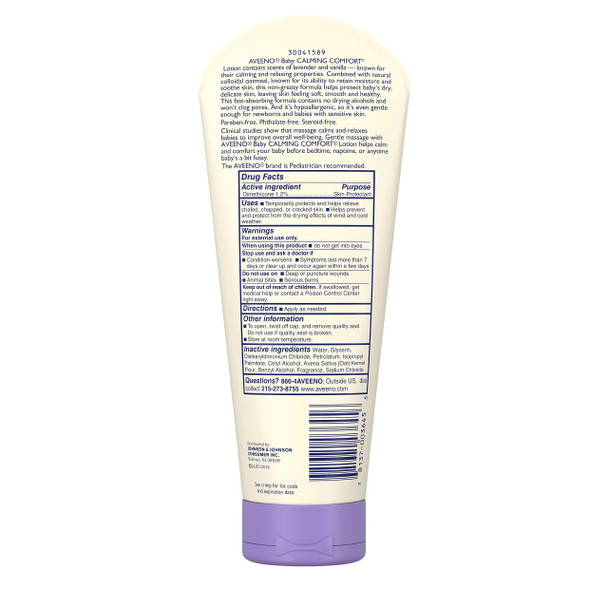 Aveeno Baby Lavender & Vanilla Calming Comfort Lotion 8 oz