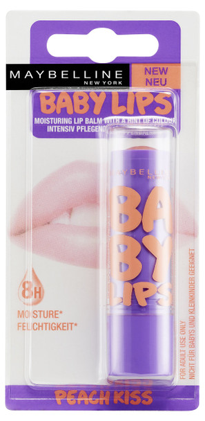 Maybelline New York Baby Lips Moisturising Lip Balm Peach Kiss